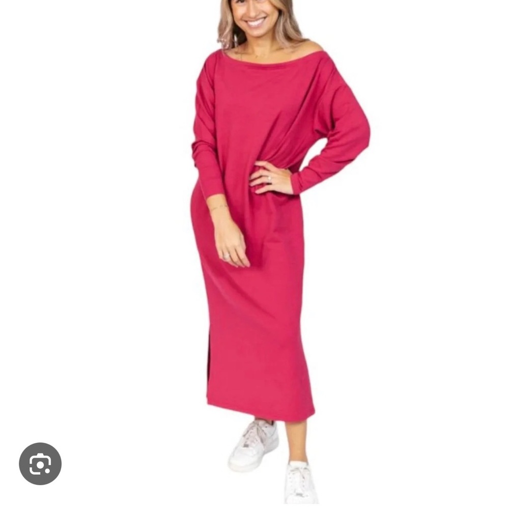 Smash + Tess  Midi Dress in Berry